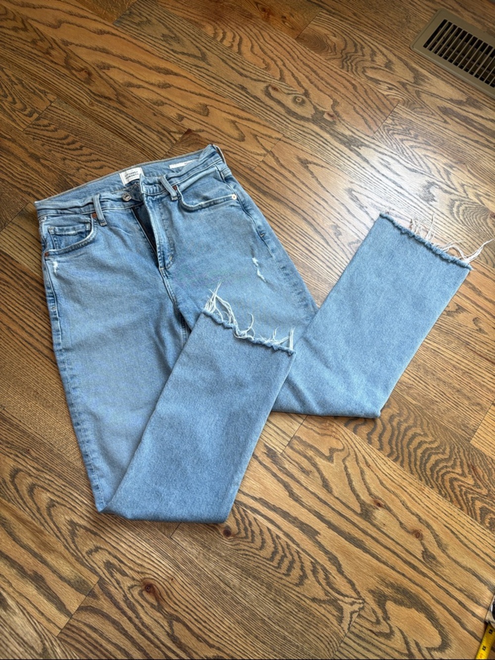 Citizen of Humanity Isola Cropped Fray Hem Jeans, 25
